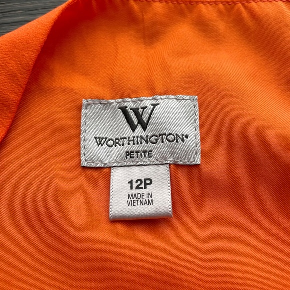 WORTHINGTON Petite Women’s Size 12P Sleeveless Shift Dress Color Block Pink Rose - Picture 5 of 7